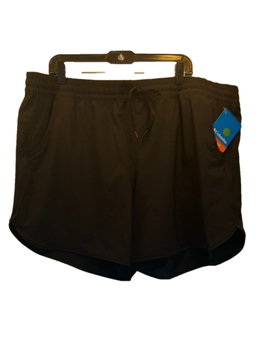 Columbia Men's Black Sport Shorts, 2X, Short Court Style, Mesh Pockets, (26)